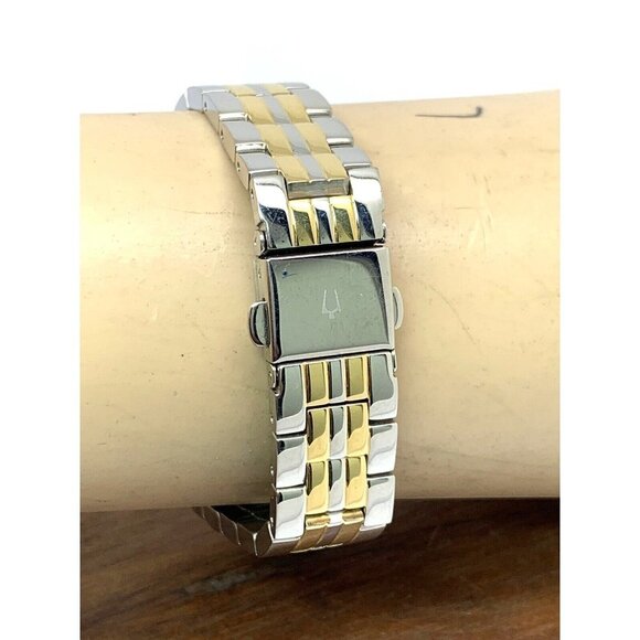 Bulova Women's Watch 98L273 Mother of Pearl Dial Crystal Accent Two Tone - Picture 9 of 13